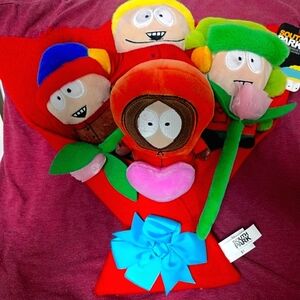 South Park Character Plush Bouquet - Multi-Color Kenny, Kyle, Cartman & Stan